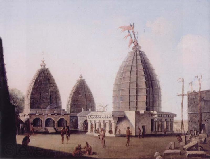 unknow artist A Group of Temples at Deogarh,Santal Parganas Bihar France oil painting art